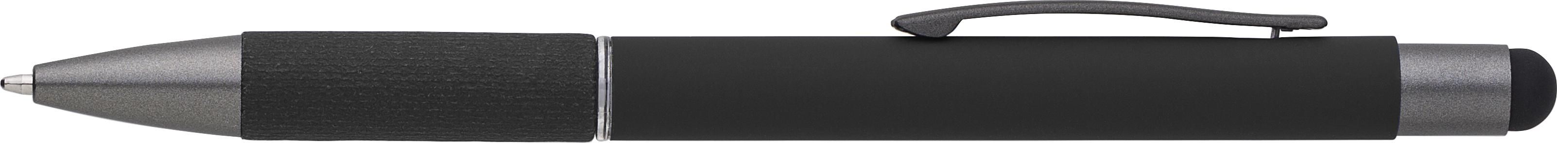 Balpen Jett | Aluminium | Stylus zwart, Blauwschrijvend