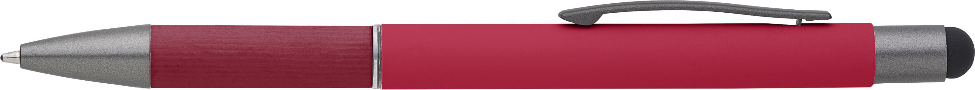 Balpen Jett | Aluminium | Stylus rood, Blauwschrijvend