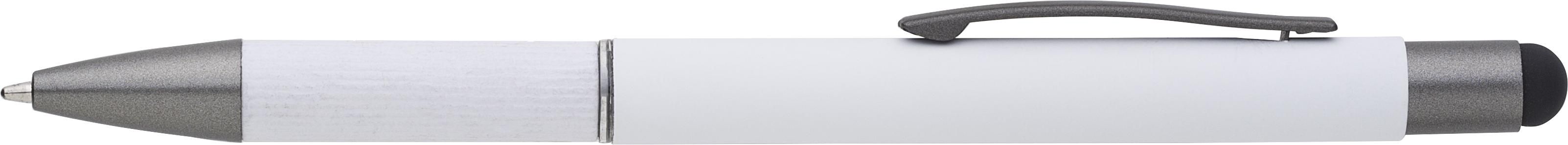 Balpen Jett | Aluminium | Stylus wit, Blauwschrijvend