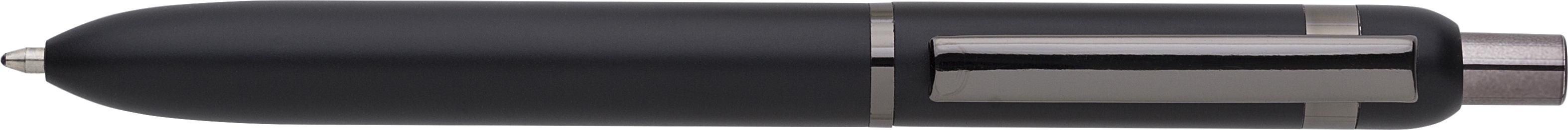 Balpen Alistair | Aluminium zwart, Blauwschrijvend