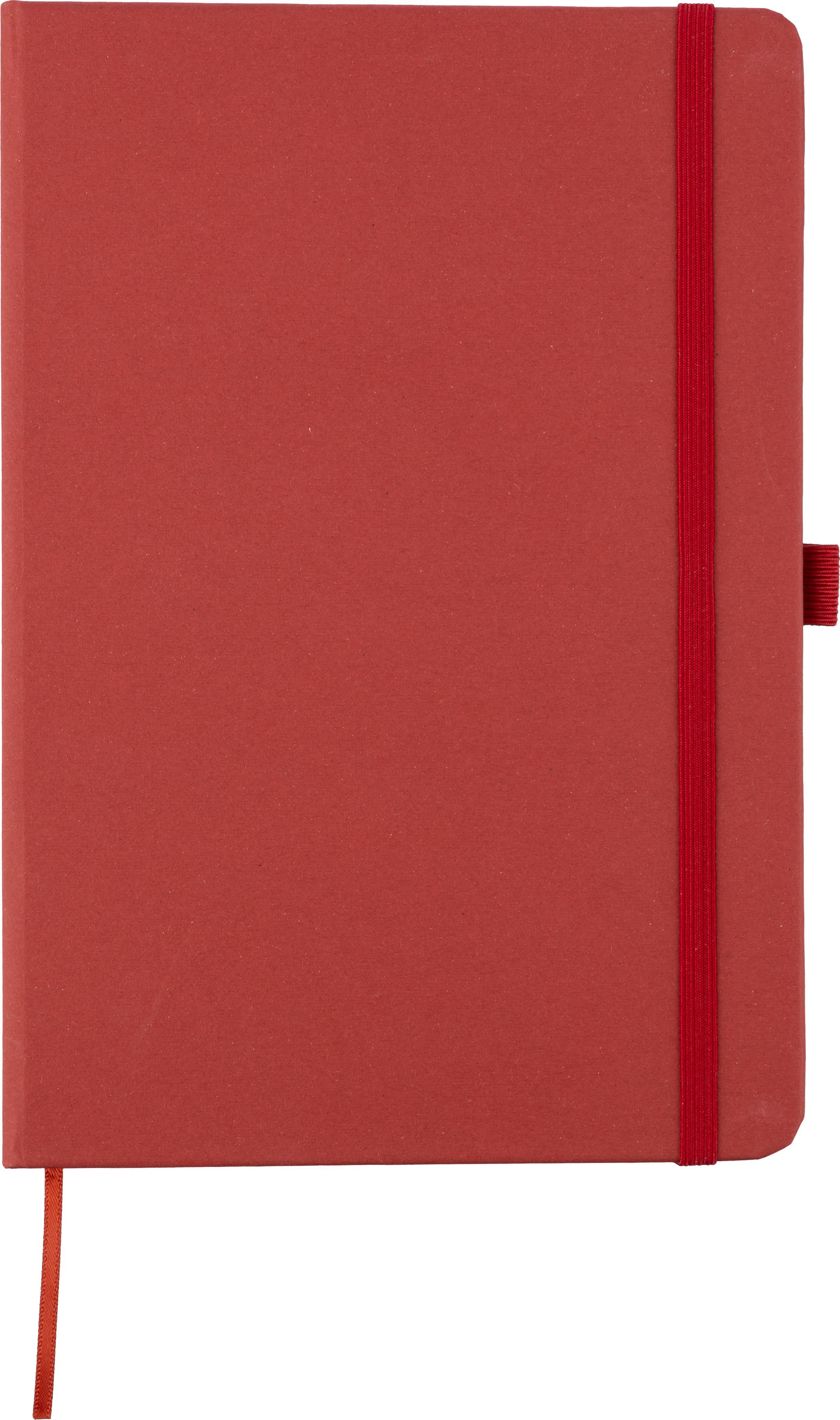 Notitieboek Gertrud | Bioafvalpapier | A5 | Gelijnd rood