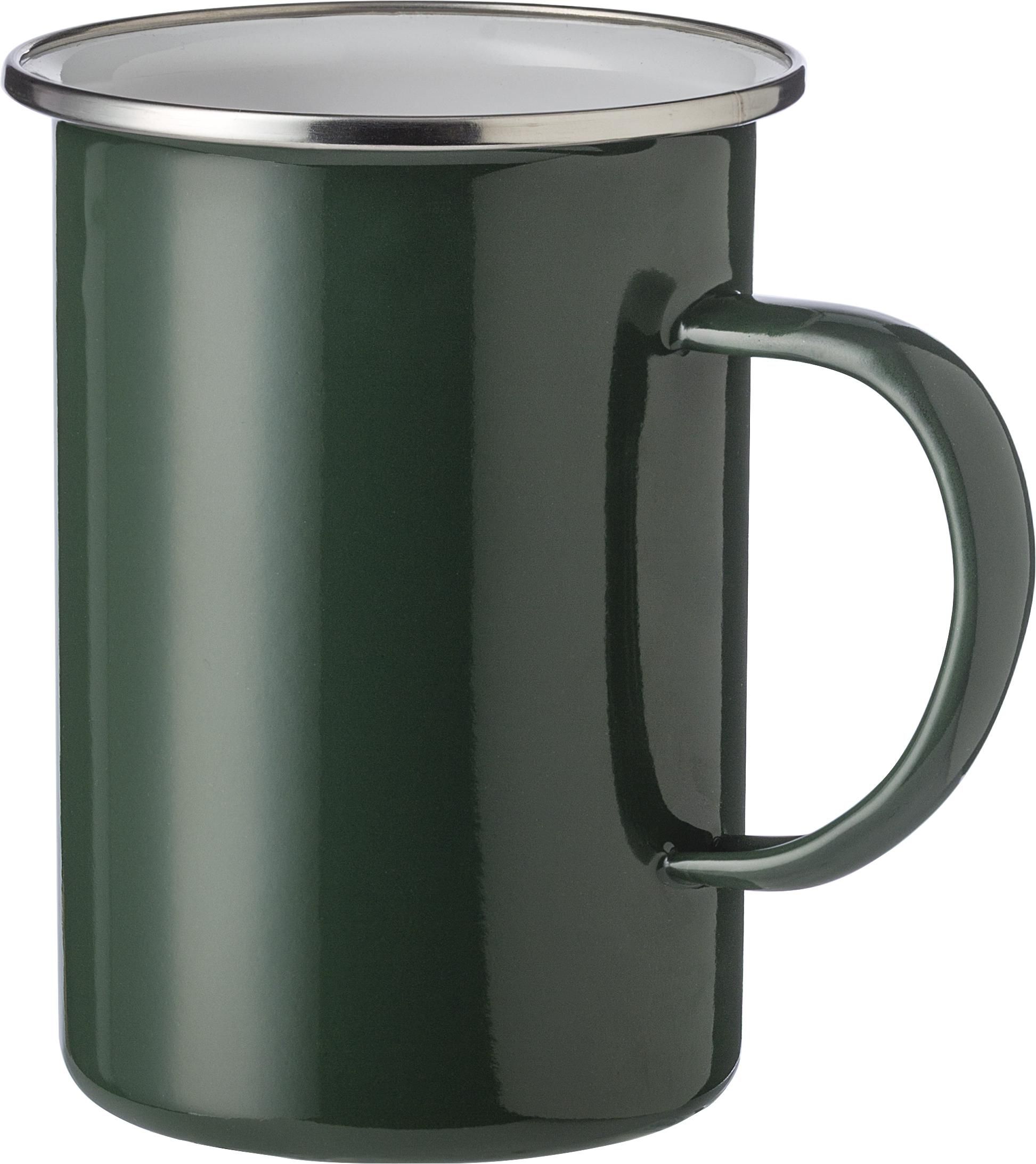 Emaille mok Ayden | Rvs rand | 500 ml