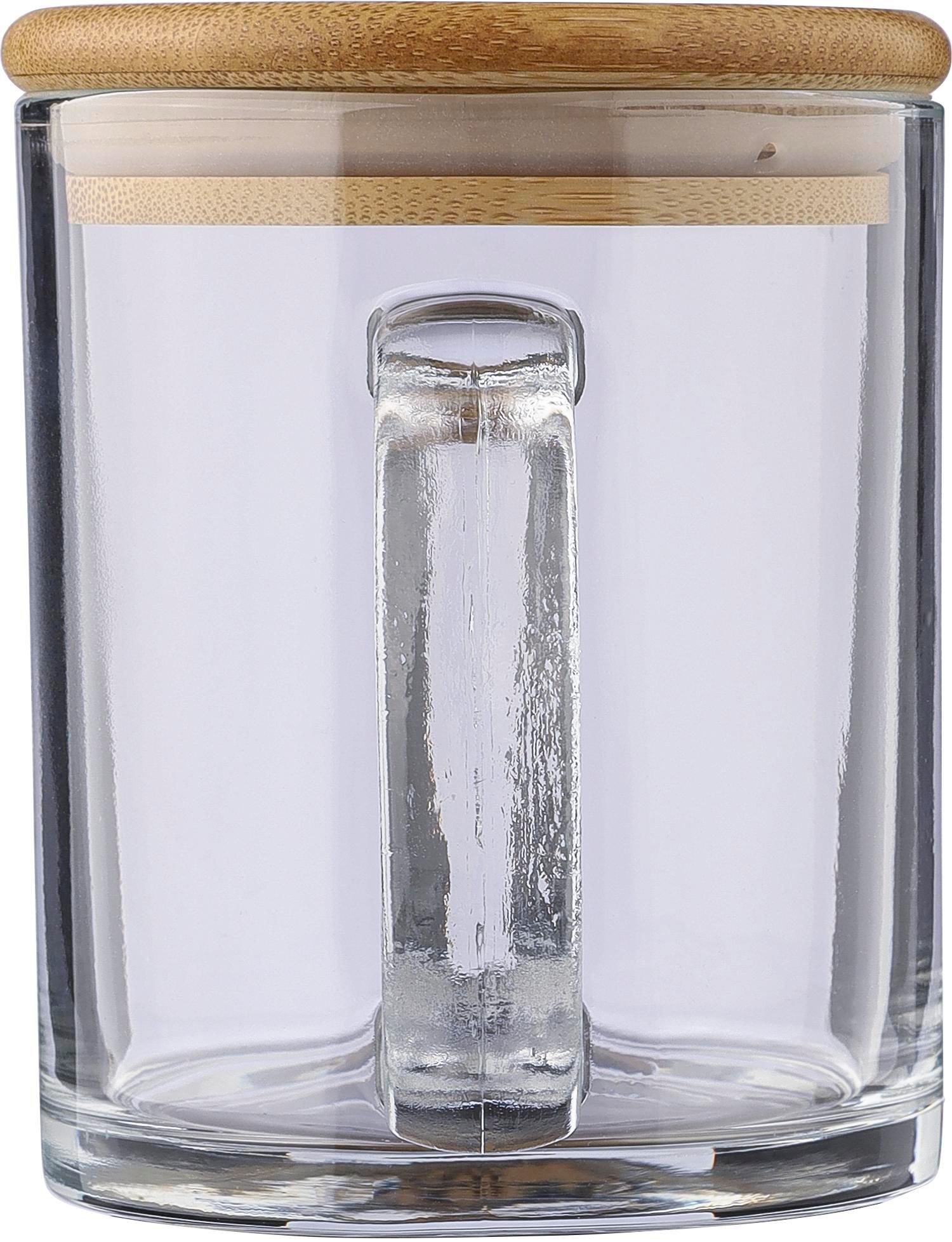 Drinkbeker Ashley | Glas | Bamboe deksel | 300 ml thumbnail