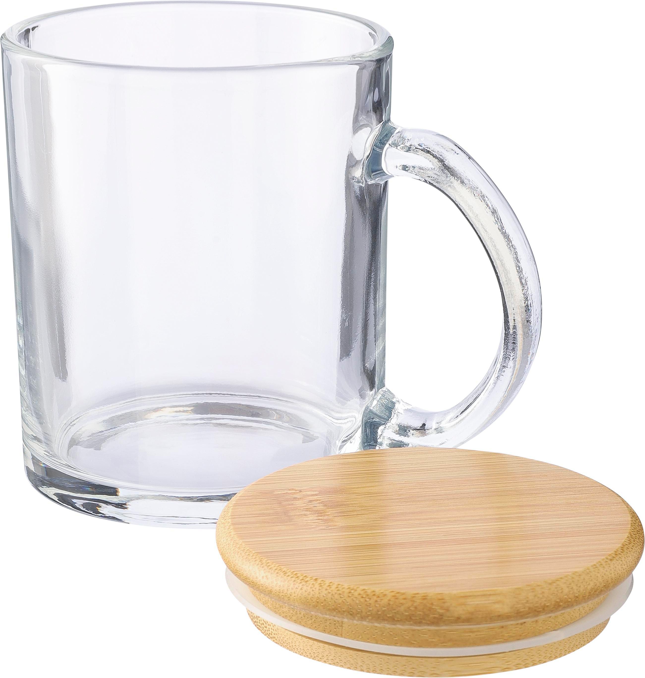 Drinkbeker Ashley | Glas | Bamboe deksel | 300 ml thumbnail
