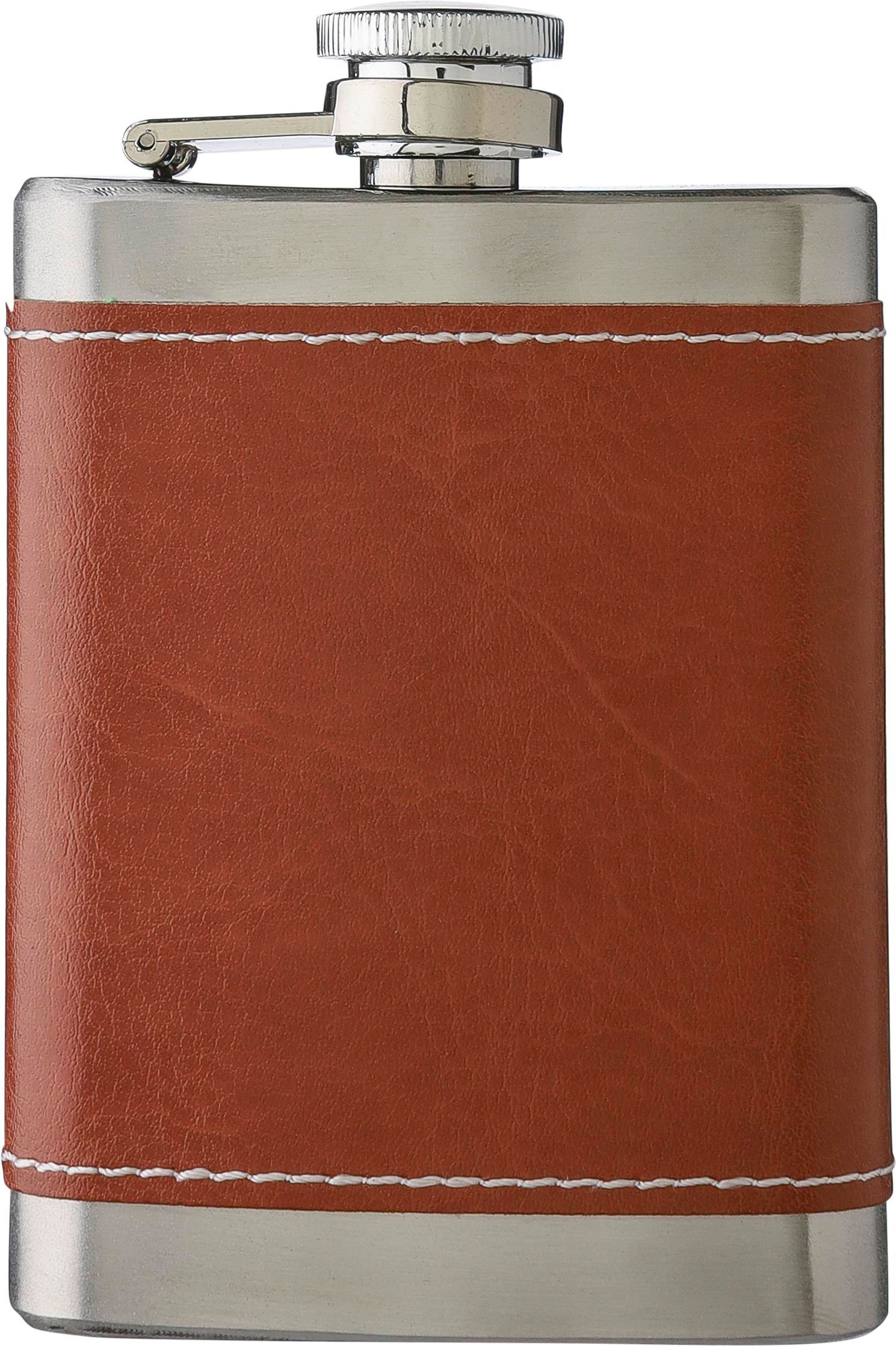 Heupfles Cedric | Roestvrijstaal | 100 ml bruin