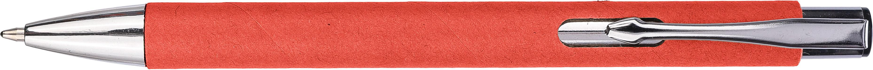 Balpen Debra | Chromen details rood, Blauwschrijvend