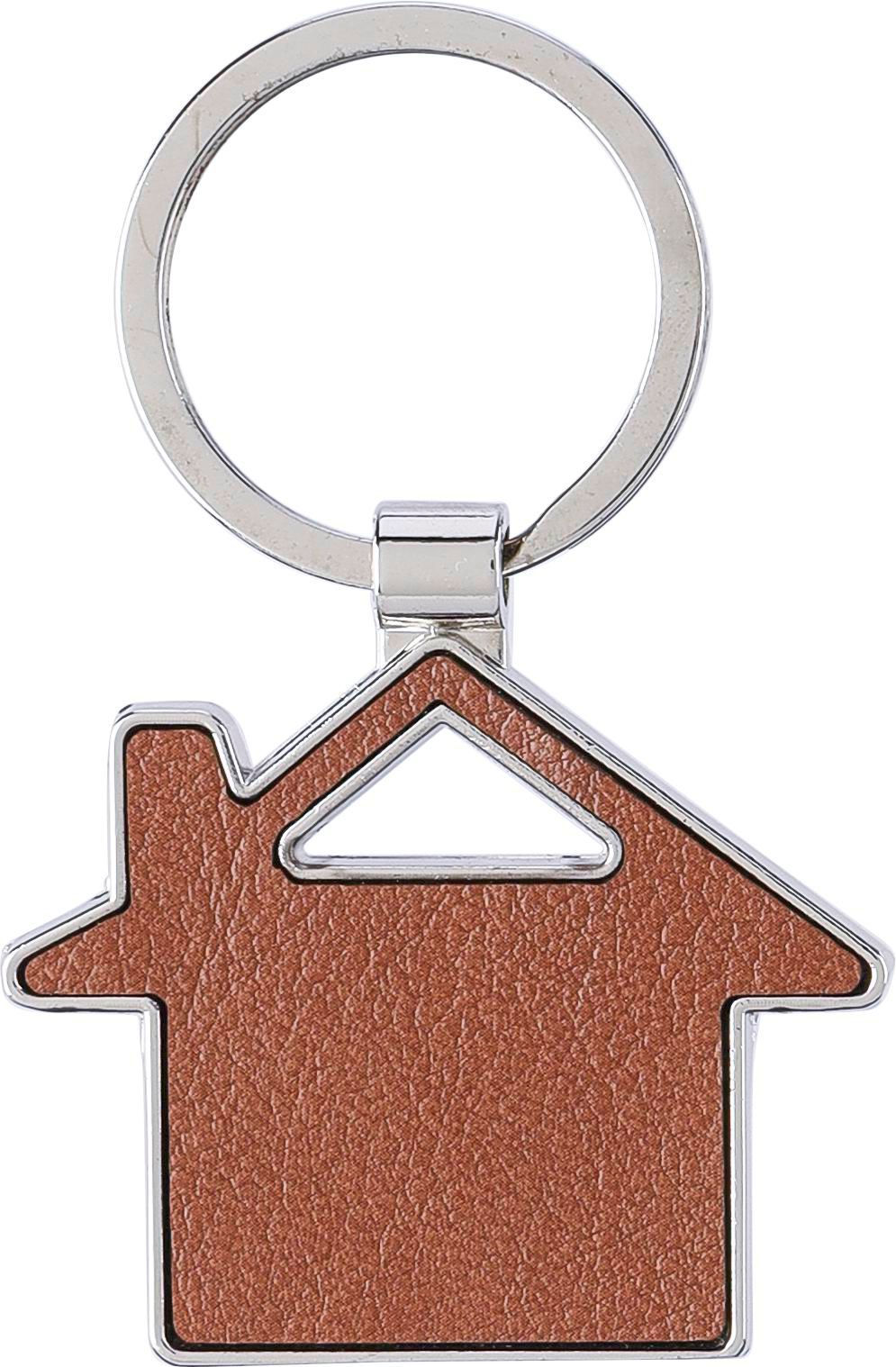 Sleutelhanger Jim | Leer | Huisje bruin