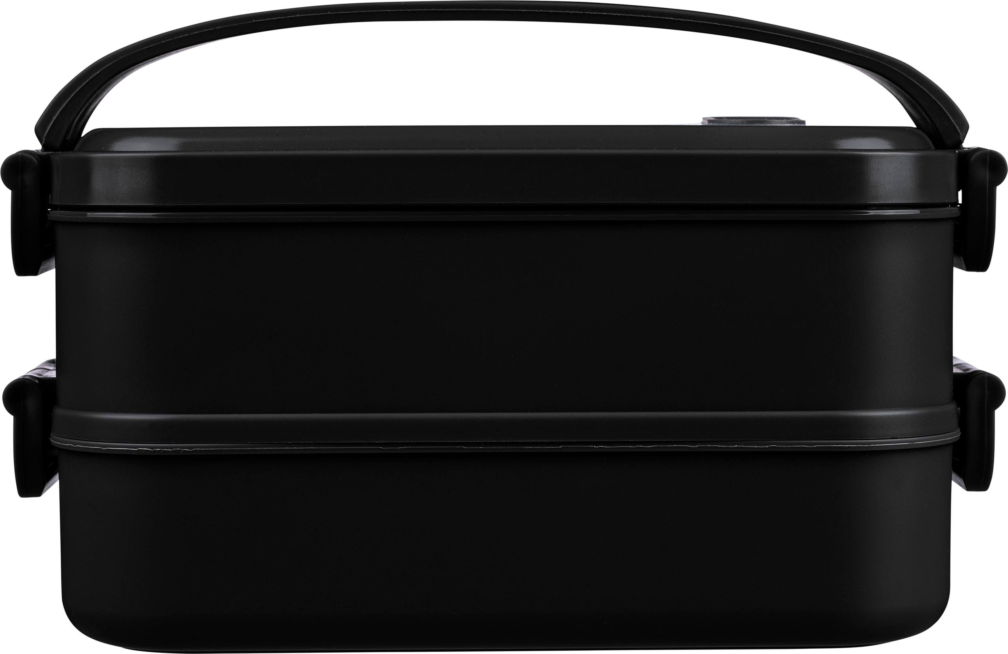 Lunchbox Selwyn | Kunststof | 2x 800 ml zwart