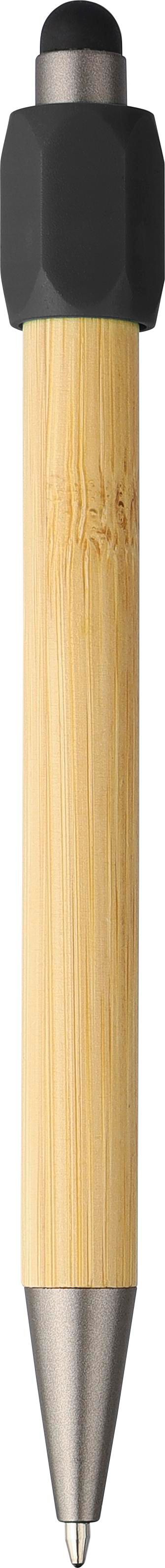 Balpen Fenn | Bamboe | Spinner zwart, Blauwschrijvend