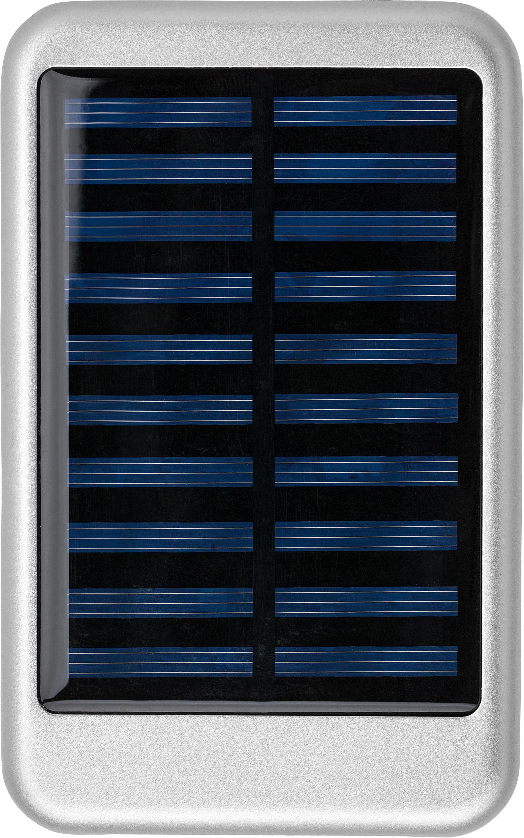 Powerbank Tycho | Aluminium | Solar | 4.000 mAh zilver