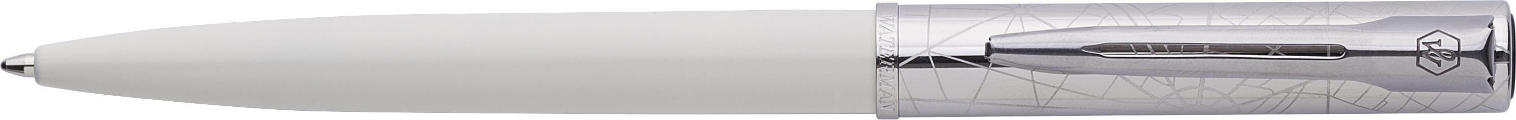 Waterman Allure Deluxe balpen | Roestvrijstaal wit, Blauwschrijvend
