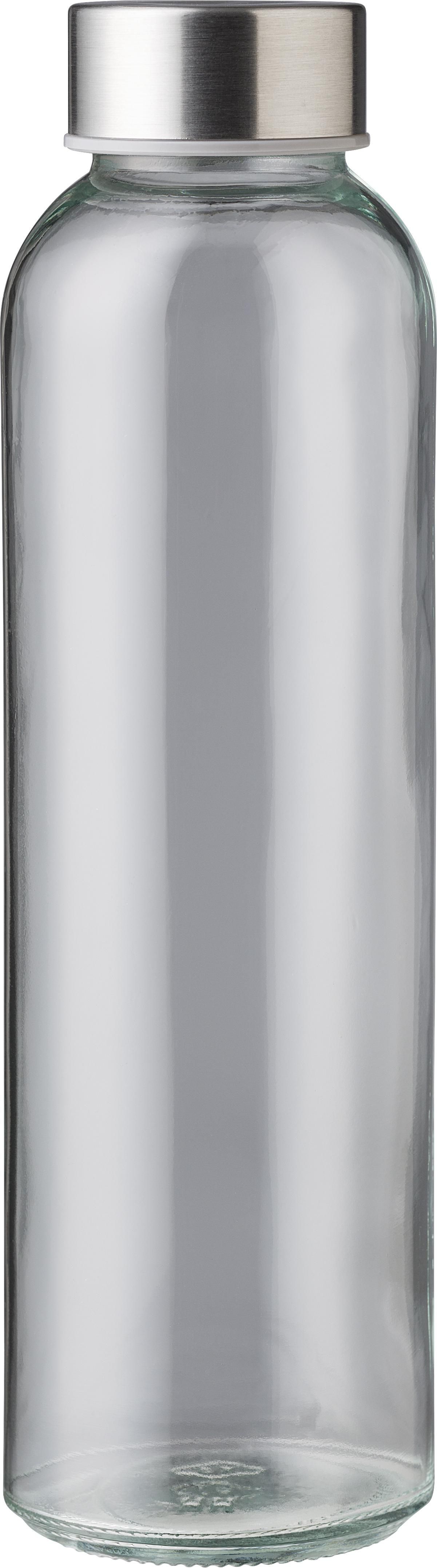 Drinkfles Maxwell | Glas | Rvs deksel | 500 ml transparant