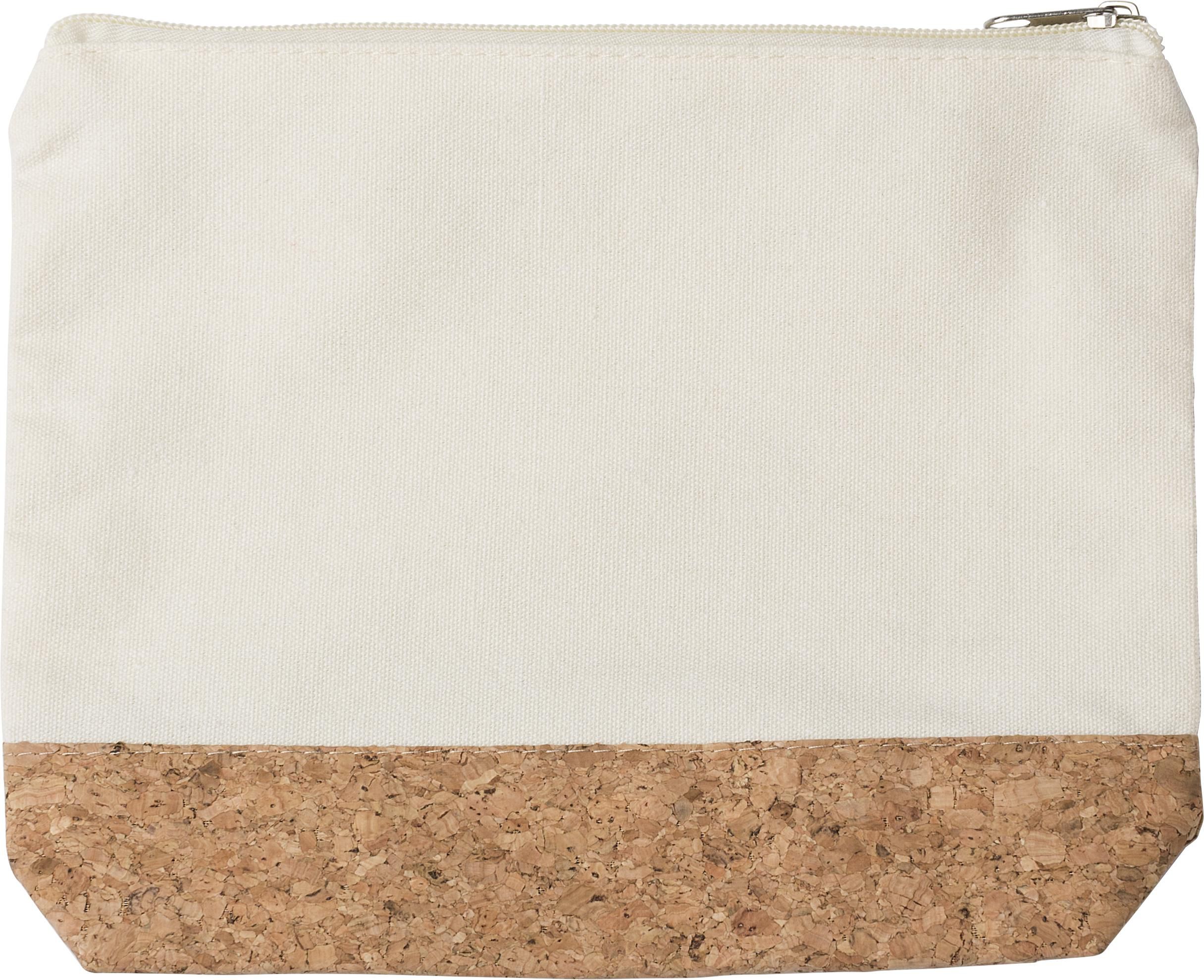 Toilettas Teagan | Katoen | Kurk | 0,5 l khaki (écru)
