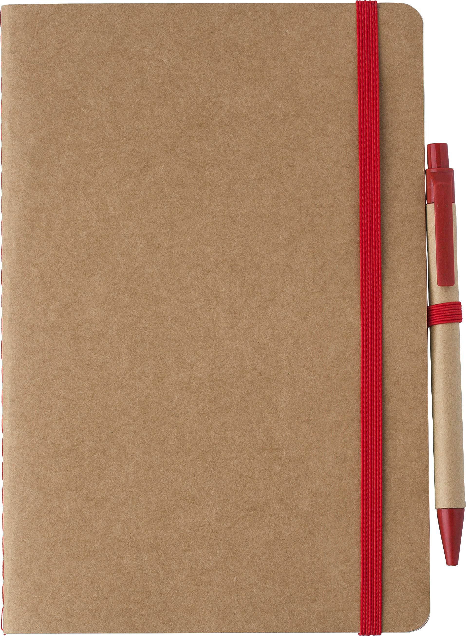 Notitieboek Theodore | Gerecycled | A5 | Blanco rood