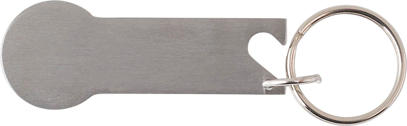 Sleutelhanger met flesopener Gavin zilver
