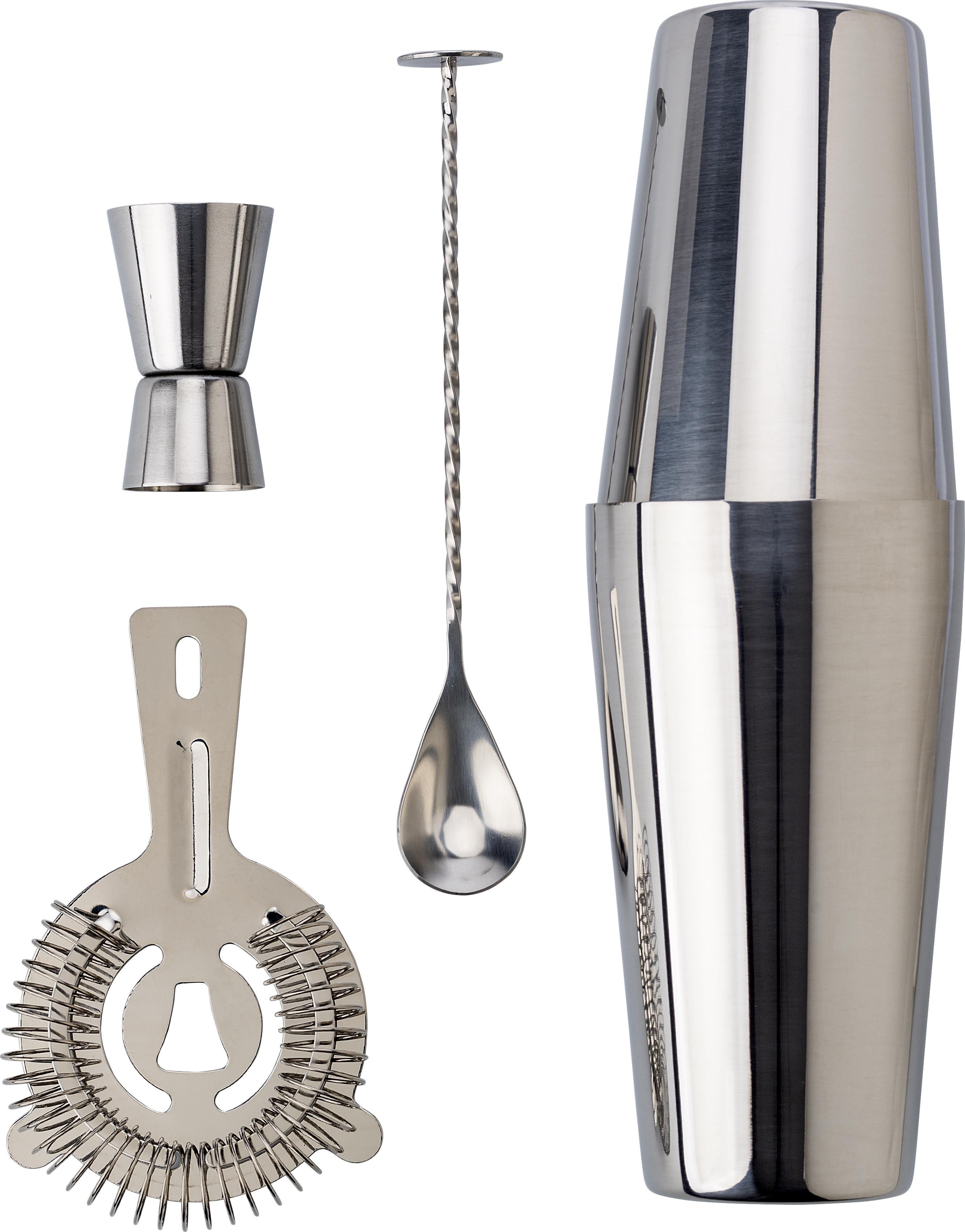 Cocktailset Tatiana | Rvs | 4 st zwart