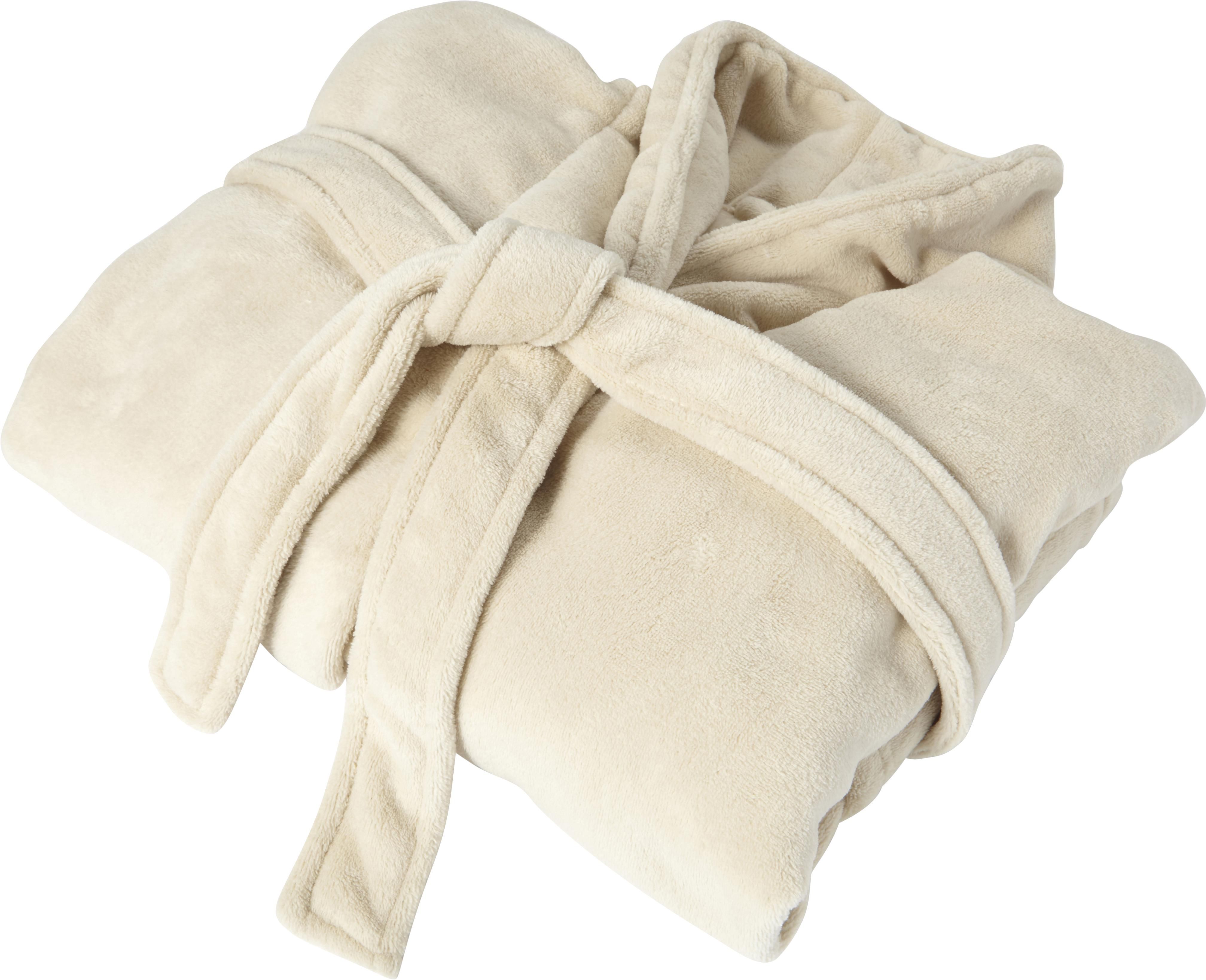 Badjas Derek | Fleece beige, L/XL