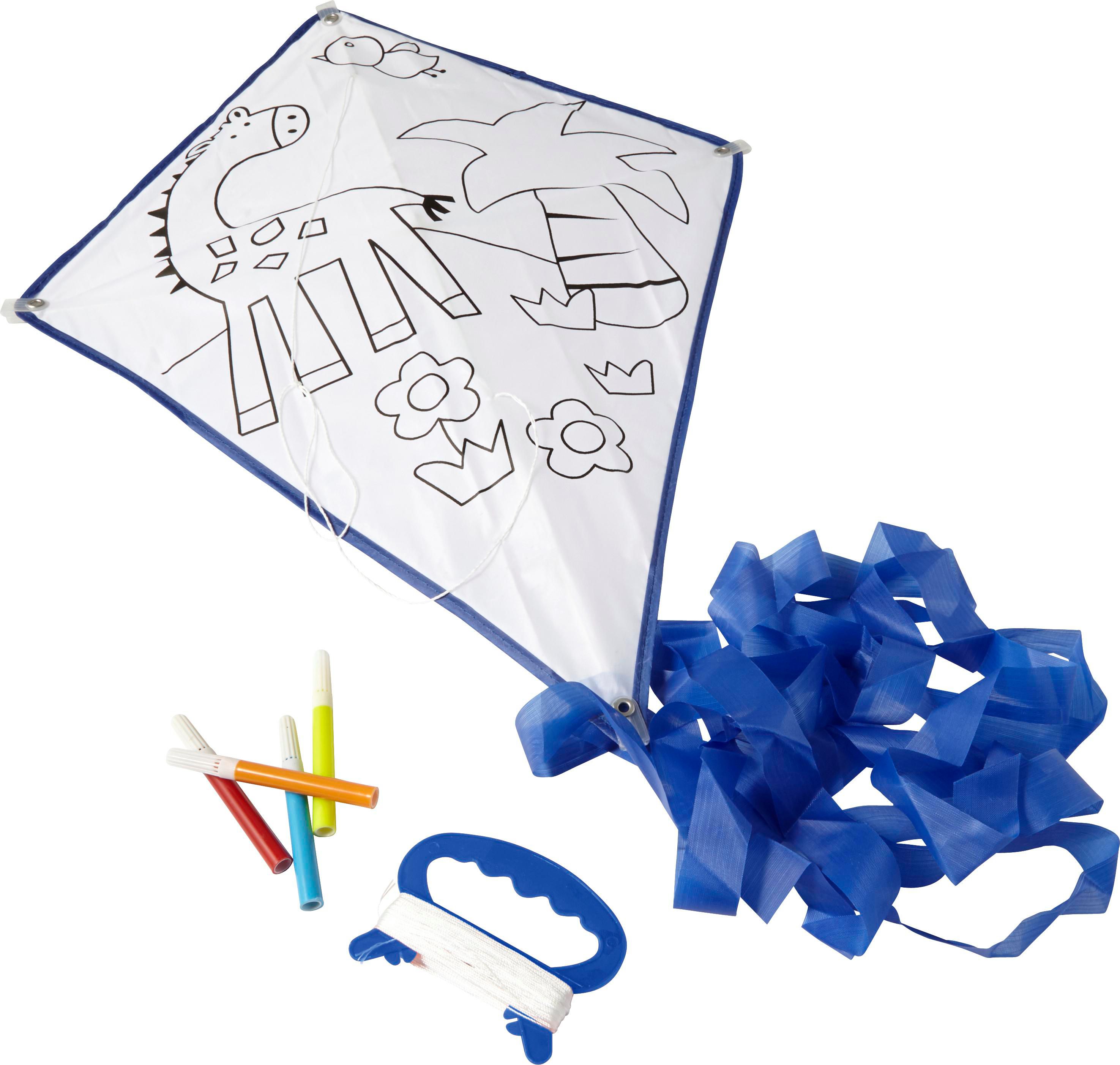 Vlieger Lina | Polyester 190T | 4 markeerstiften blauw