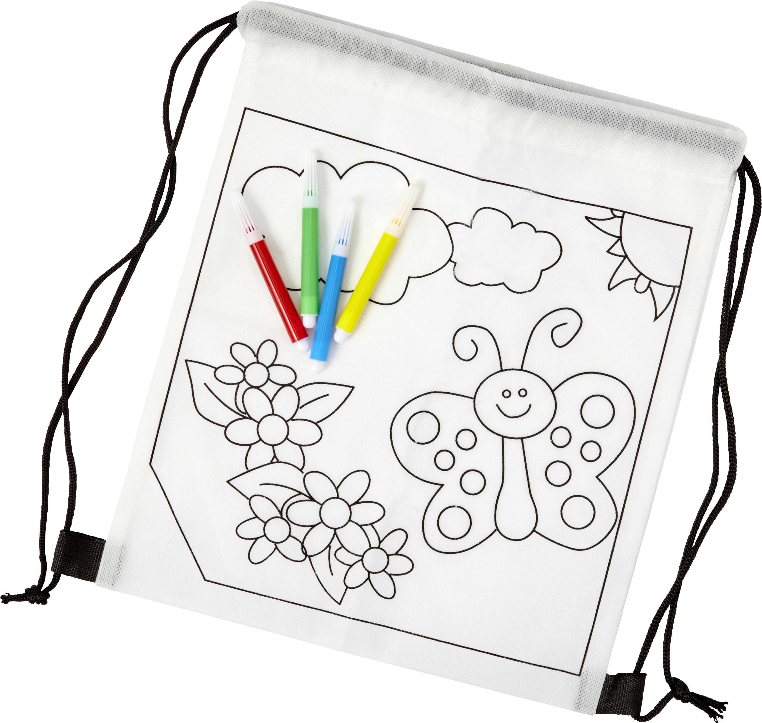 Rugzak Santino | Non-woven | Trekkoord | 2,5 l wit