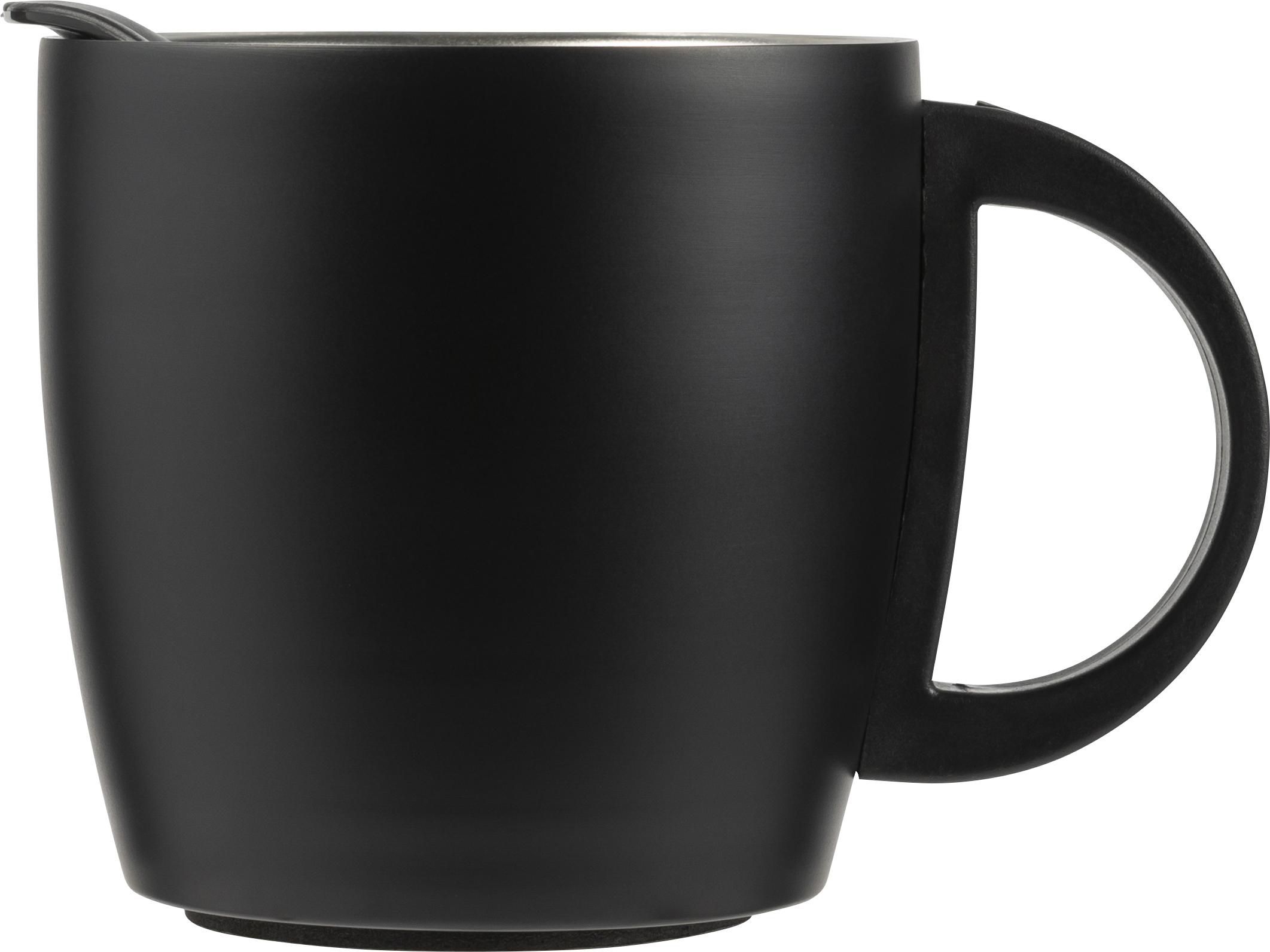 Reisbeker Rania | Roestvrijstaal | 350 ml zwart