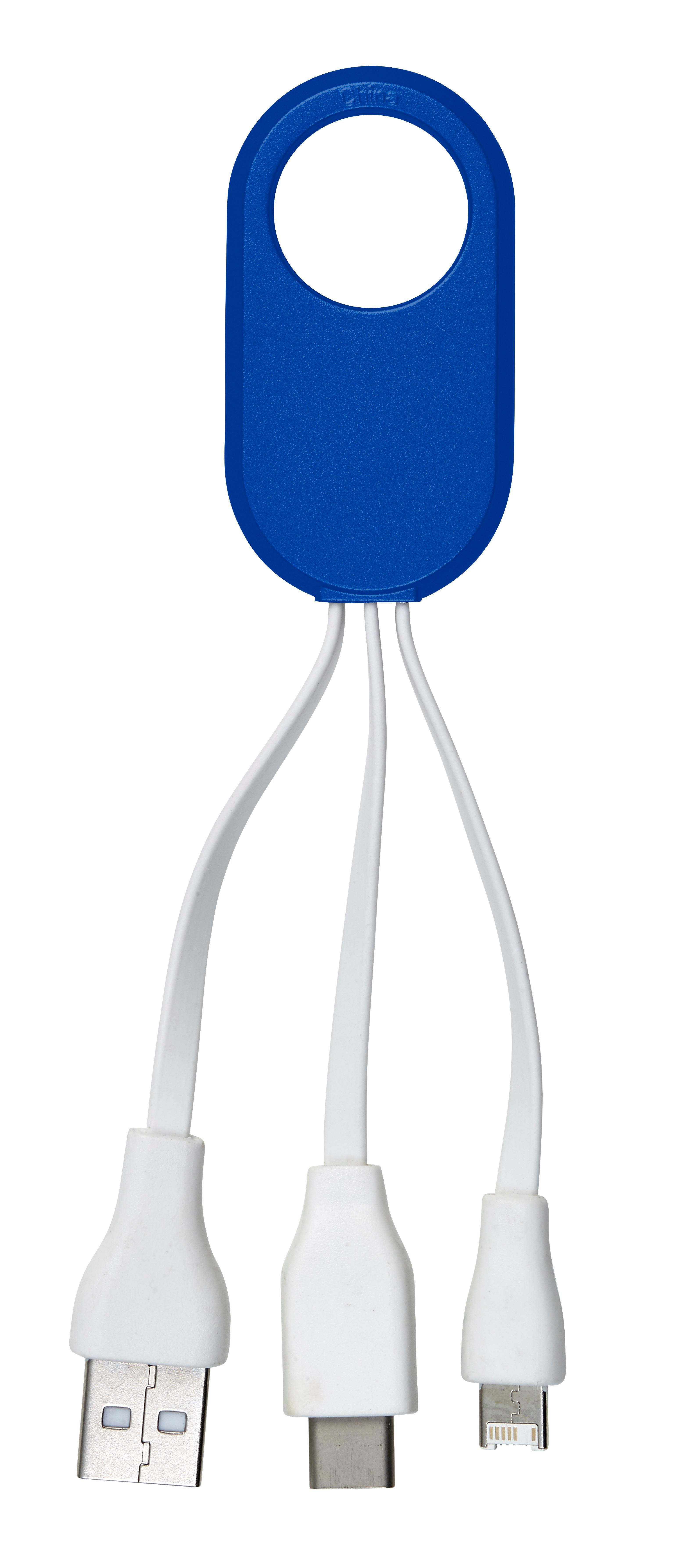 Oplaadkabel Pilar | 3-in-1 blauw