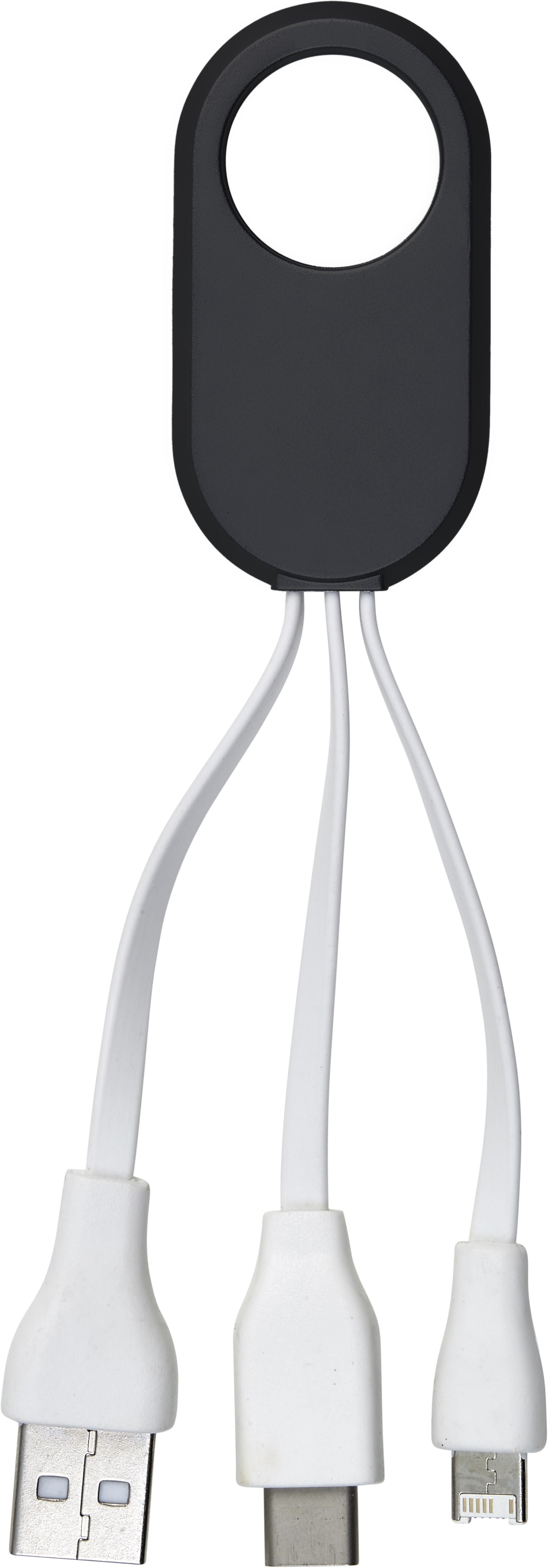 Oplaadkabel Pilar | 3-in-1 zwart