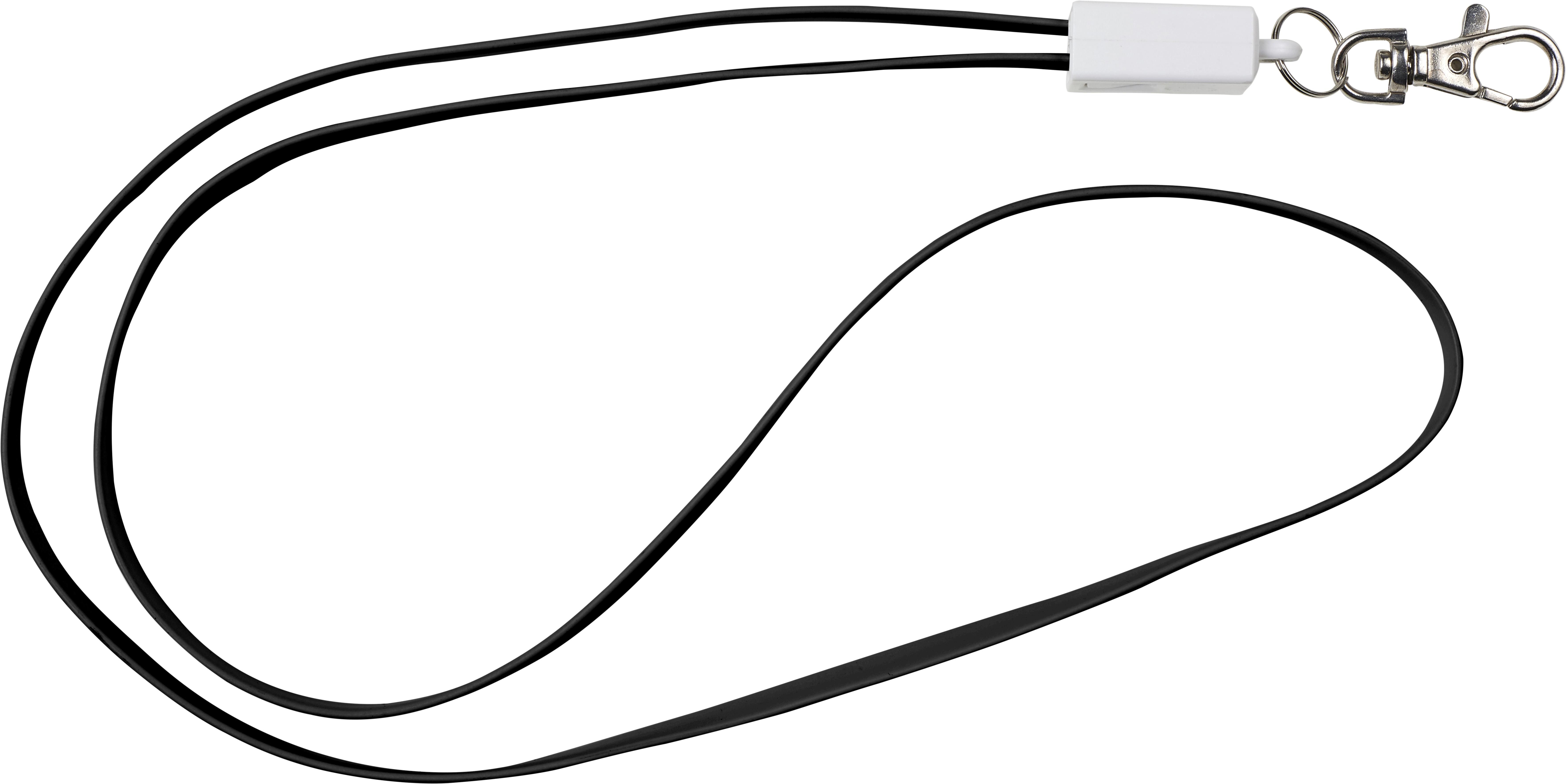 Keycord met oplaadkabel Marguerite | 3-in-1 zwart