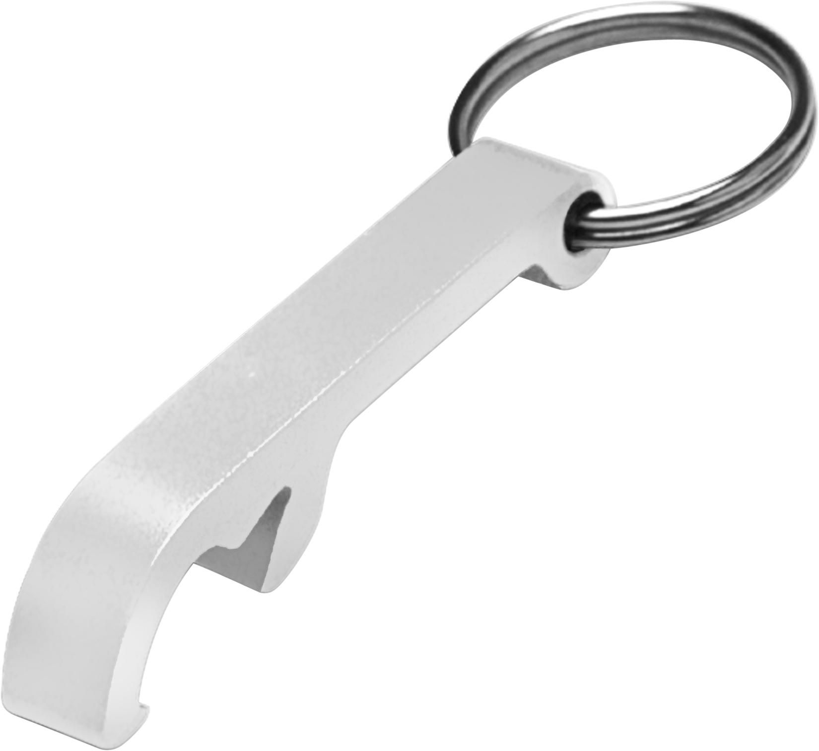 Sleutelhanger met flesopener Felix zilver