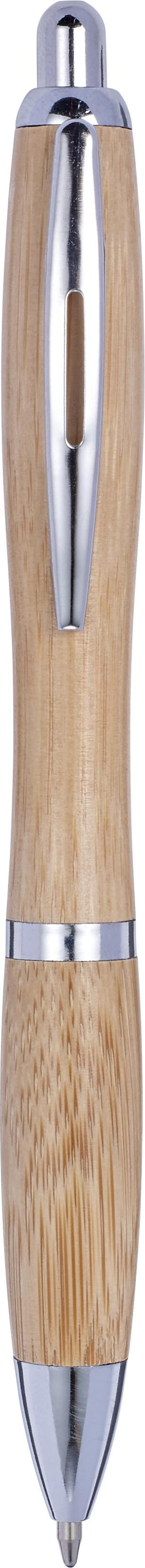 Balpen Carson | Bamboe | Zilverdetails bruin