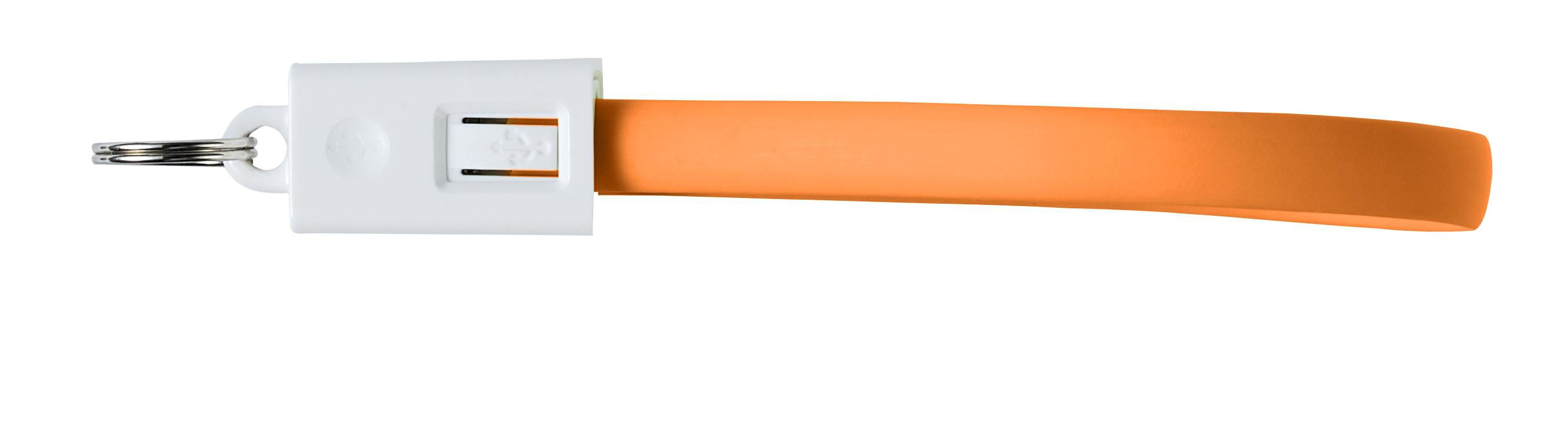 Sleutelhanger met oplaadkabel Pierre oranje