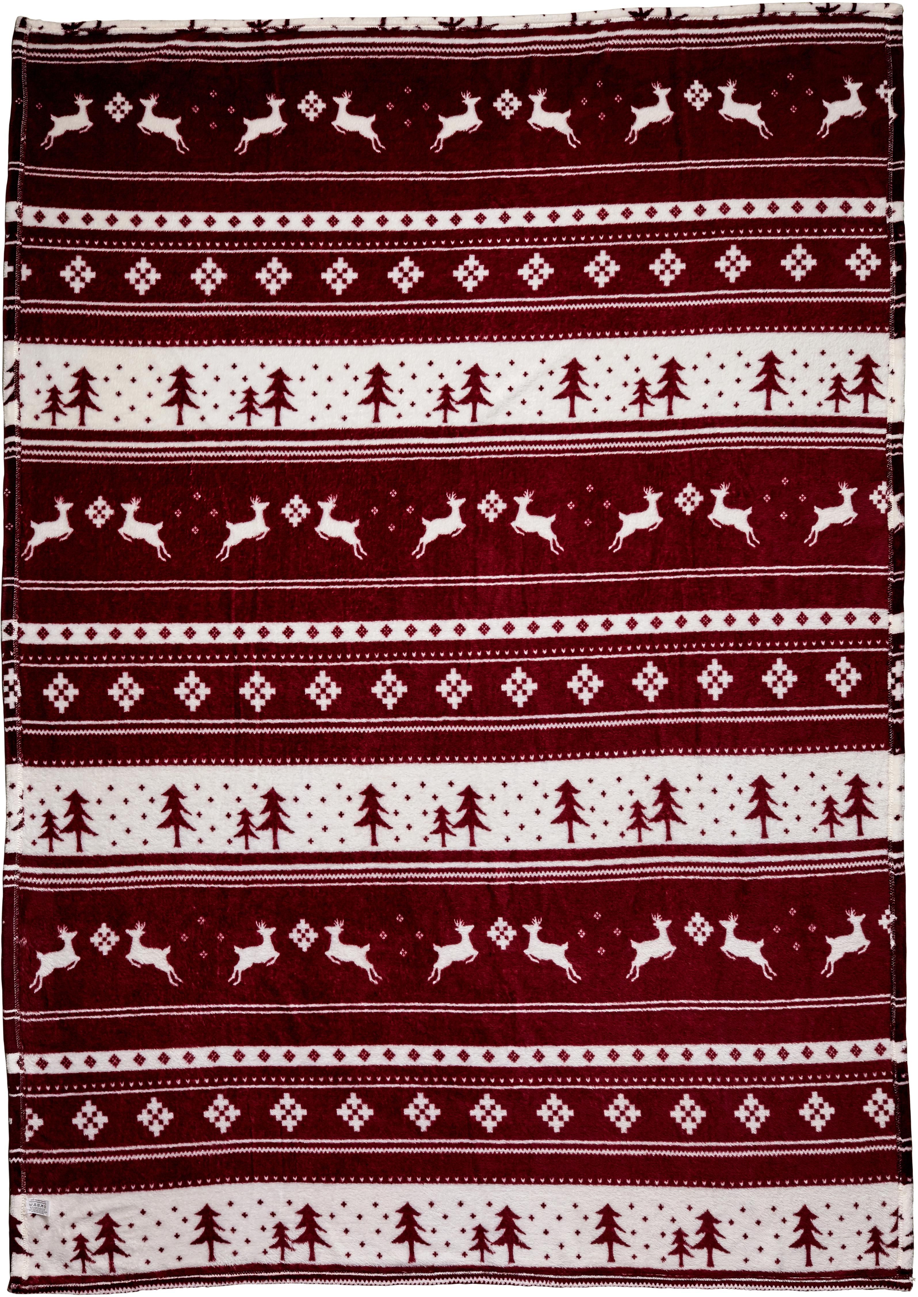 Plaid Michelle | Fleece bordeaux