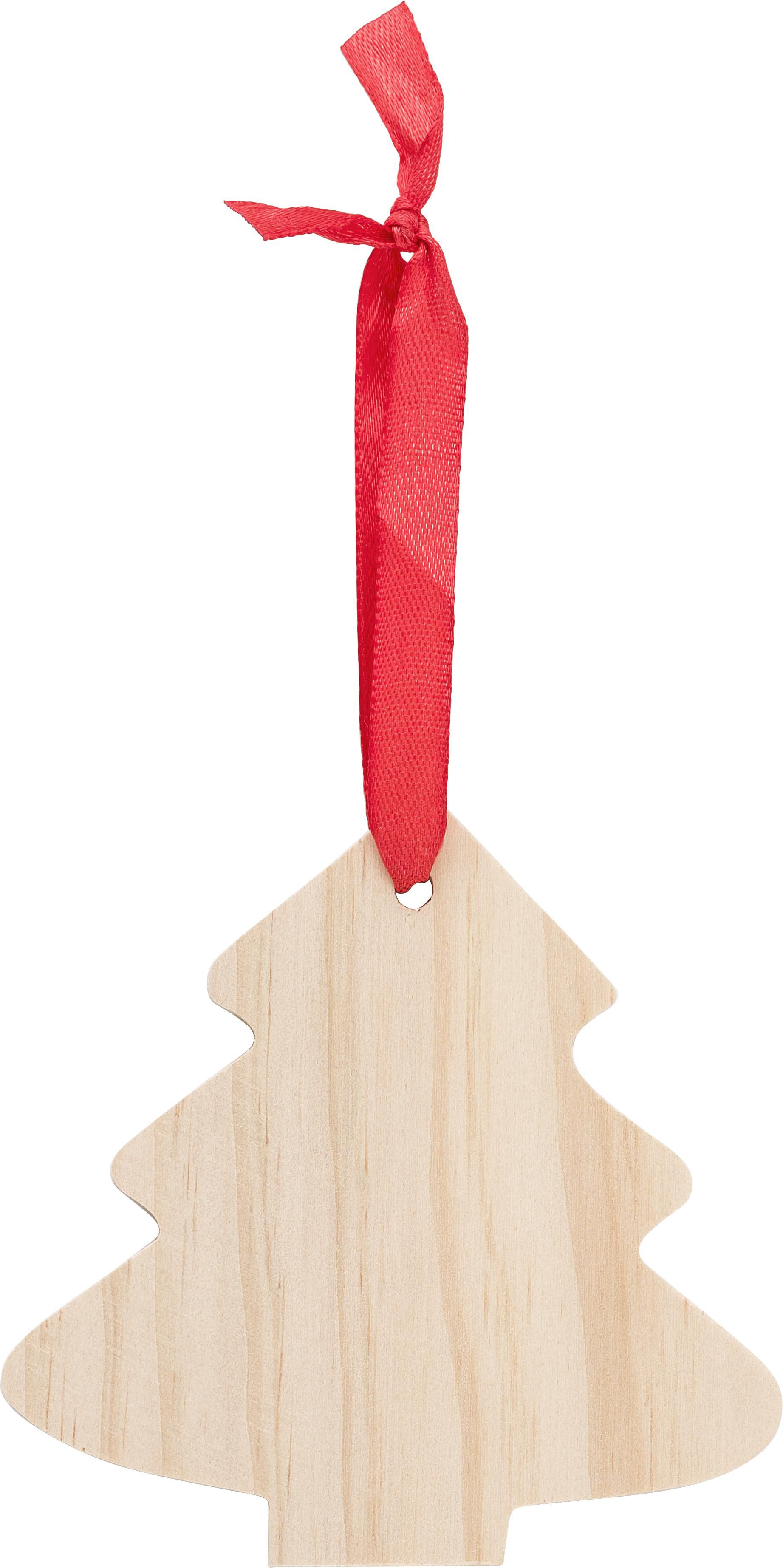 Houten kerstornament Boom Imani bruin