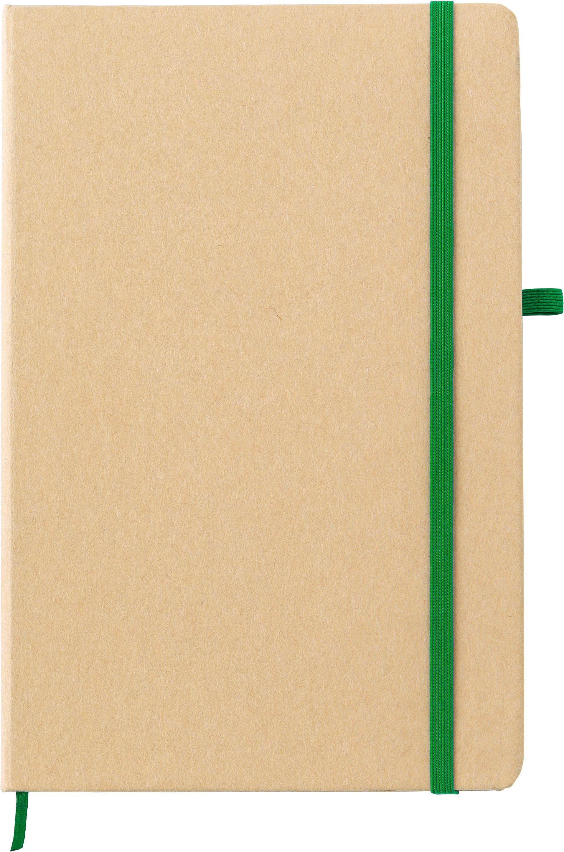Notitieboek Cora | Steenpapier | A5 | Harde kaft groen