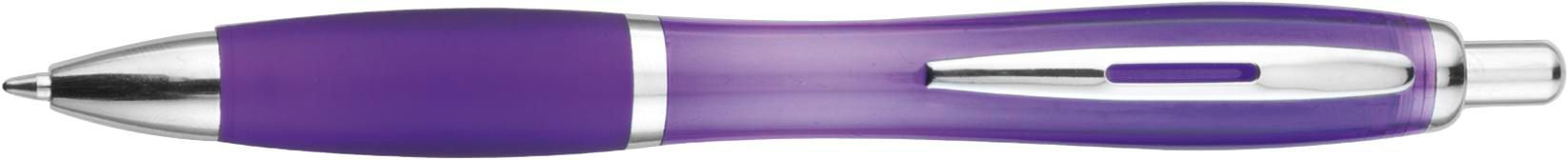 Balpen Newport | Rubberen grip paars, Blauwschrijvend