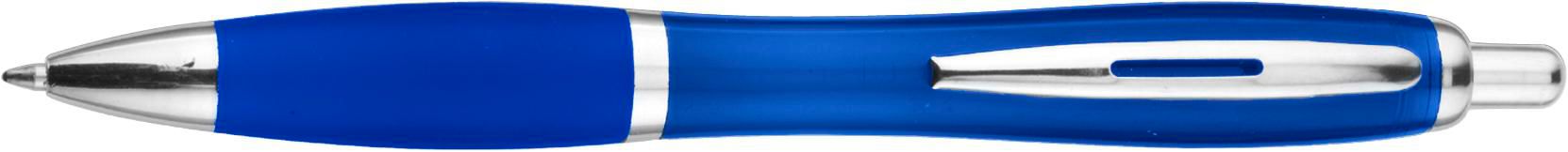 Balpen Newport | Rubberen grip blauw, Blauwschrijvend