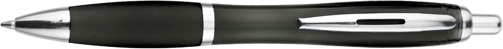 Balpen Newport | Rubberen grip zwart, Blauwschrijvend