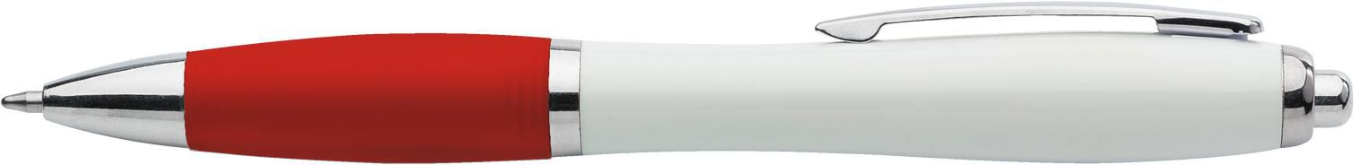 Balpen Swansea | Rubberen grip rood, Blauwschrijvend