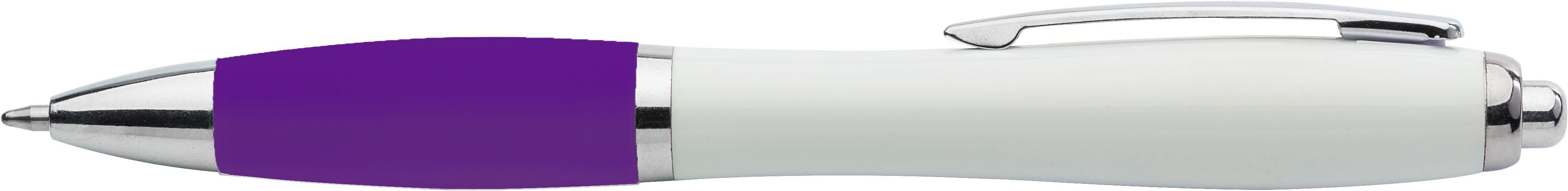 Balpen Swansea | Rubberen grip paars, Blauwschrijvend