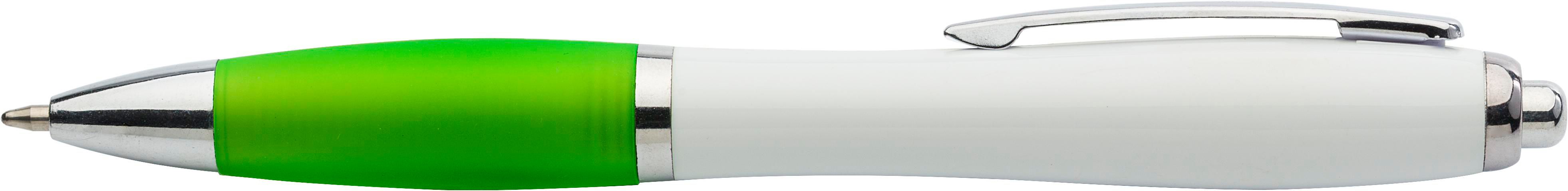 Balpen Swansea | Rubberen grip lime, Blauwschrijvend