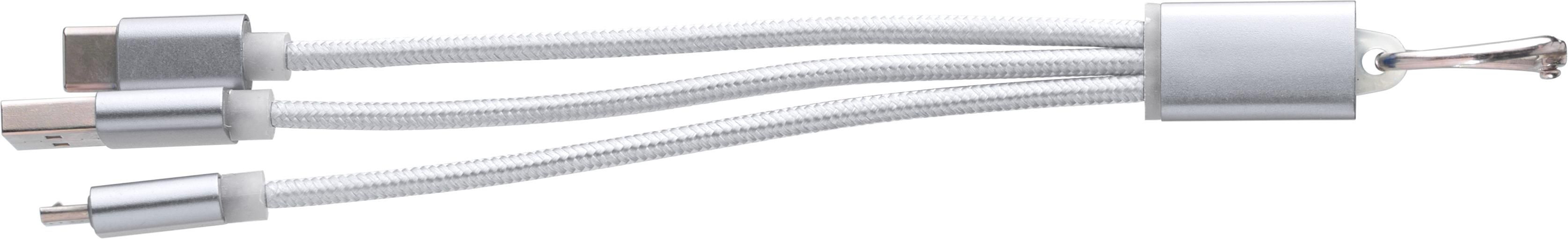 Oplaadkabel Alvin | 3-in-1 zilver