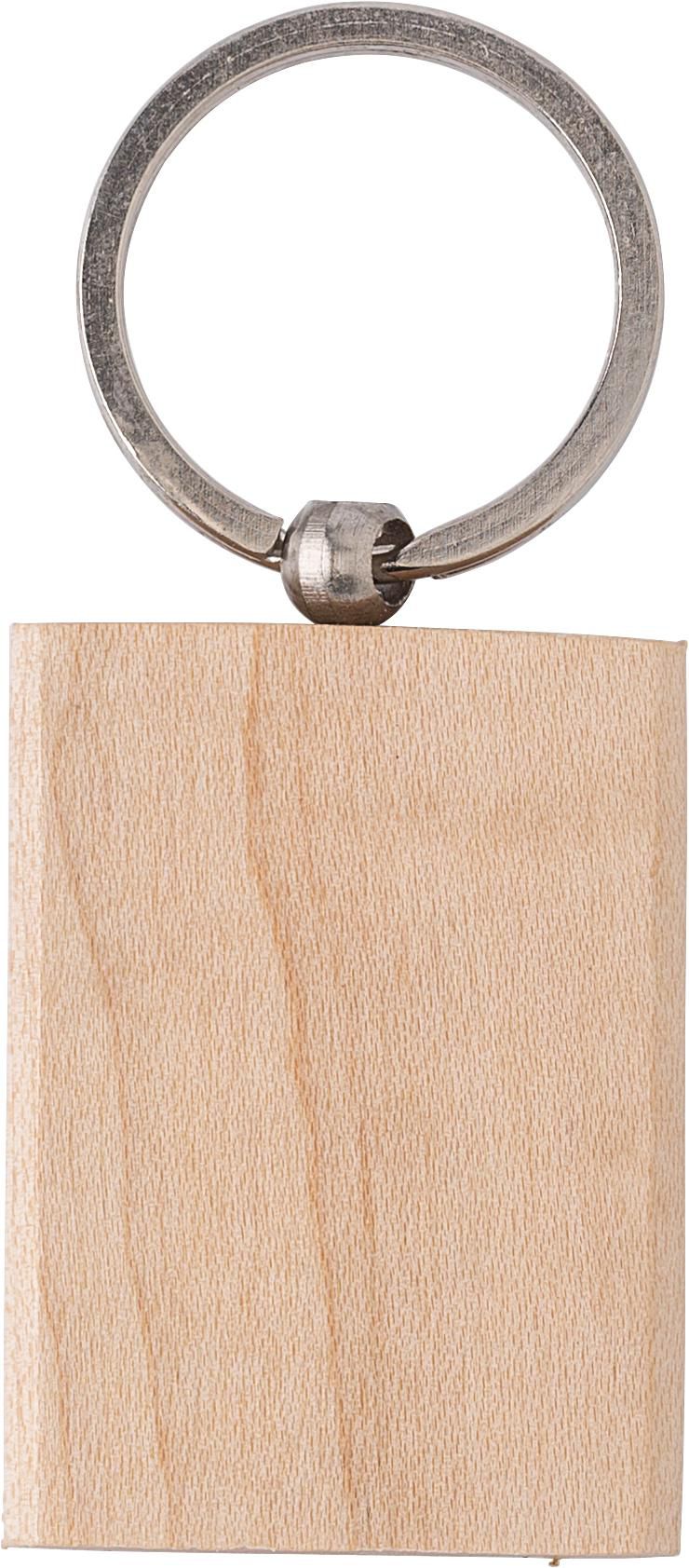 Sleutelhanger Shania | Hout bruin, Vierkant