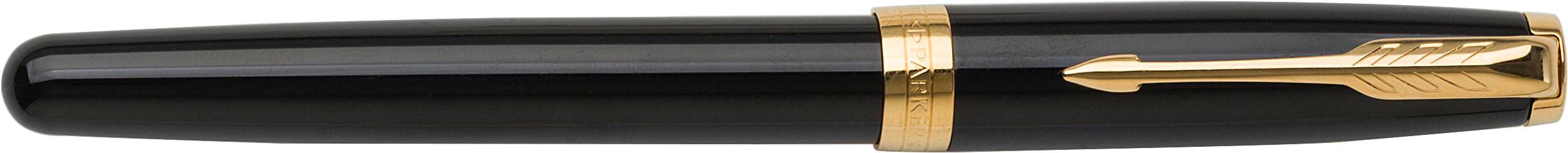 Parker Sonnet rollerball | Goudkleurige details zwart, Zwartschrijvend