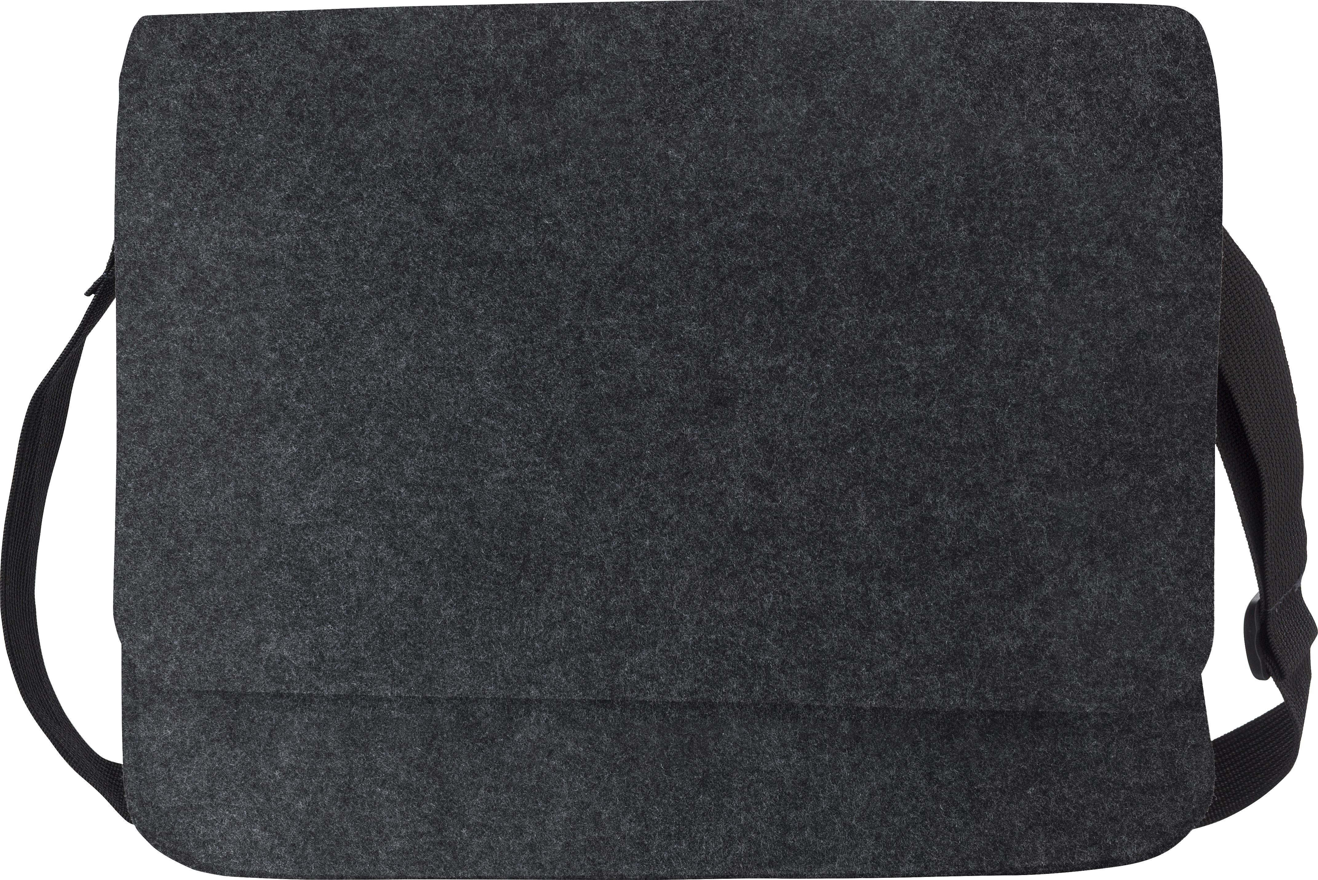 Laptoptas Layla | Vilt | 15 inch | Klittenband donkergrijs