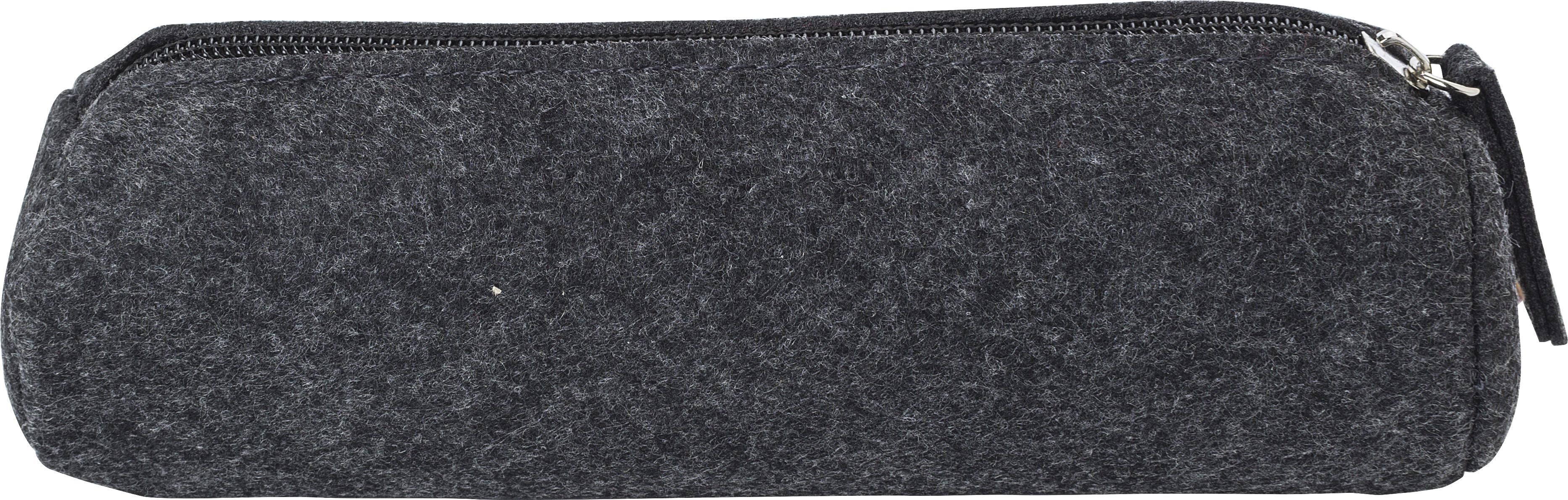 Etui Samantha | Vilt | Rits donkergrijs
