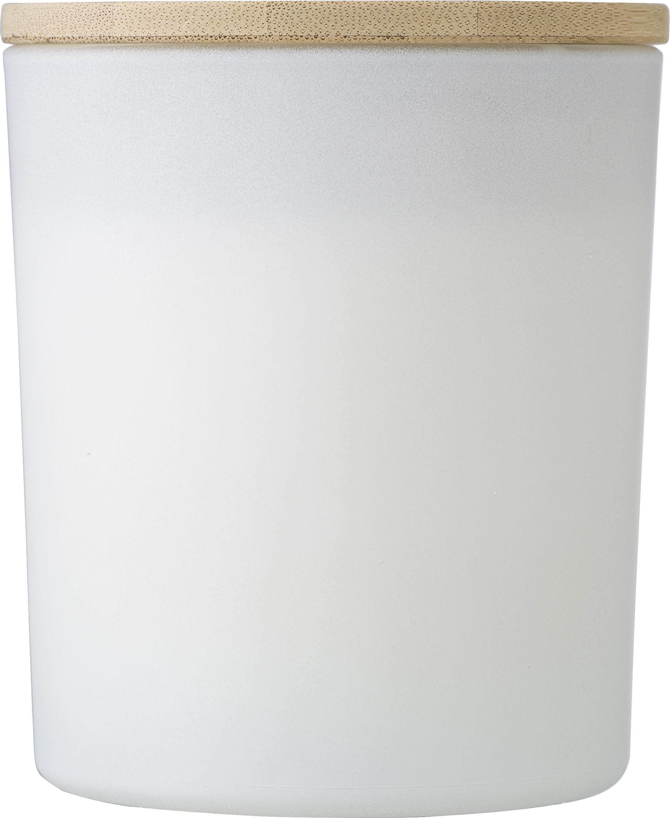 Kaars Josiah | Glas met bamboe deksel | Sojawas | 280 g wit