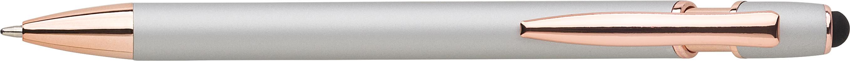 Balpen Anthony | Stylus zilver, Blauwschrijvend
