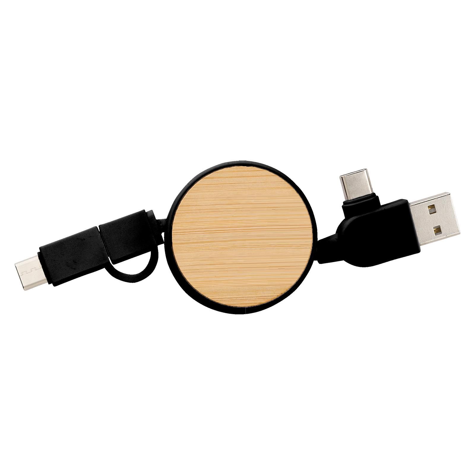 Oplaadkabel Jared | 3-in-1 | Uitschuifbaar zwart