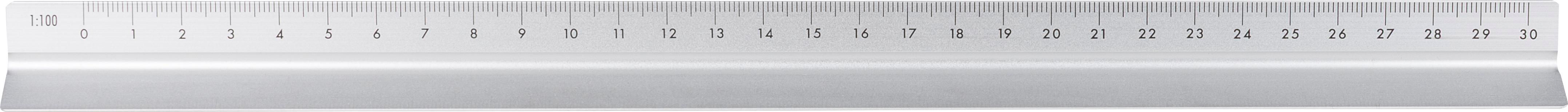Geodriehoek Tavi | 30 cm zilver