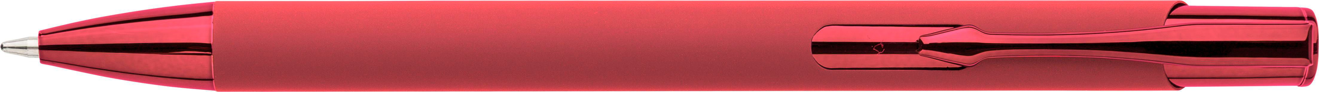 Balpen Anisa | Rubberafwerking rood, Blauwschrijvend