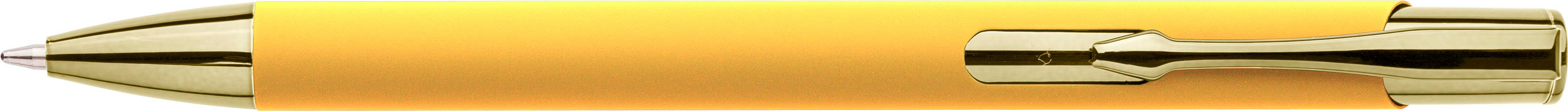 Balpen Anisa | Rubberafwerking goud, Blauwschrijvend